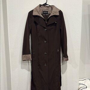 London Fog Brown Trench Coat Classic Style